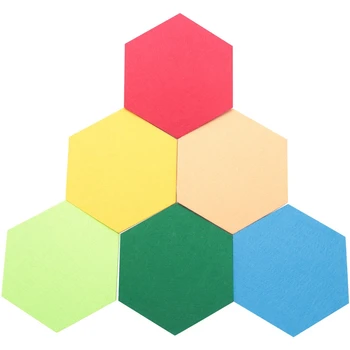 6 csomag hatszögletű filctábla öntapadó közlemény emlékeztető fotó parafa táblák színes habfal dekoratív csempe 6 gombostűvel