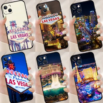 Las Vegas Sign LIGHTS Nevada ütésálló telefontok iPhone 12-hez 13 Mini 11 14 Pro Max XS XR X 7 8 Plus SE 2020 hátlap