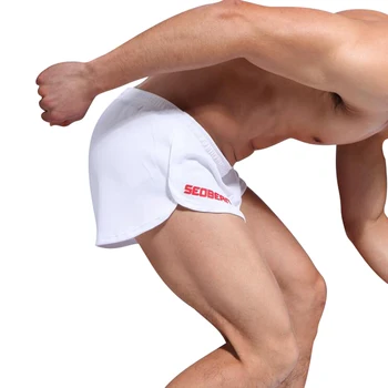 Szexi férfi oldalak Split Sport futónadrág alacsony emelkedésű szuperfinom szálas légáteresztő nadrág Hálós rövid belül kocogó boxer alsónadrág