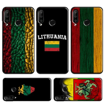Litvánia zászlós tok Huawei P40 Lite P20 P30 Pro P Smart Z 2019 Mate 20 Lite Nova 5T Honor 50 10i 8X 9X