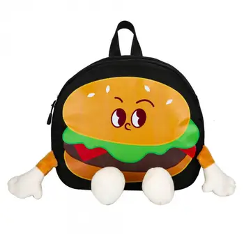 Divat Kreatív Hamburger hátizsák Nagy kapacitású rajzfilm Gyermek hátizsákok Óvodás fiúk és lányok Iskolatáskák Mochila