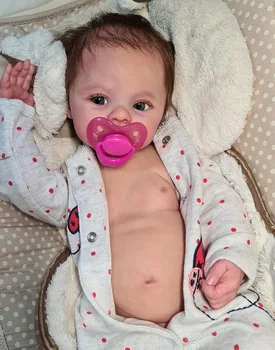 49 cm Teljes szilikon rét újjászületett lány fiú baba kézzel készített Bebe újjászületett élethű puha újszülött baba babák fürdethetnek gyerekek ajándék