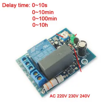  DYKB AC 220V 230V 240V állítható időzítő késleltetés Be- és kikapcsolás Kapcsolási idő relé modul PLC barkácsolás Otthoni világítás késleltetésének vezérlése