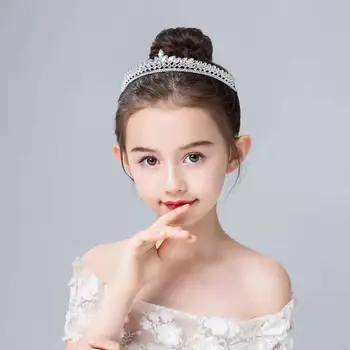 Hercegnő köbös cirkónium tiarák és koronák fejpánt Gyerek lányok szerelem menyasszonyi bál korona esküvői parti kiegészítők haj ékszerek