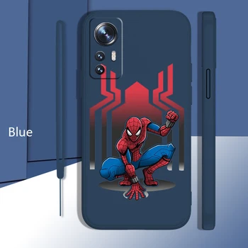 Pókember Marvel Hero telefontok Xiaomi Mi 12 12T 11 11T 10 10T 9 9SE Lite Pro Ultra A3 folyékony kötél szilikon fedél alapok