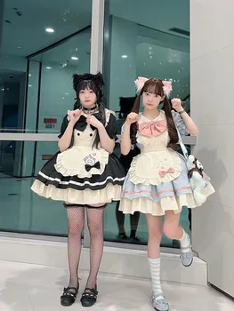 2024 Fekete aranyos Lolita szobalány jelmezek lányok nők szép szobalány cosplay jelmez animációs show Japán ruha ruha ruhák