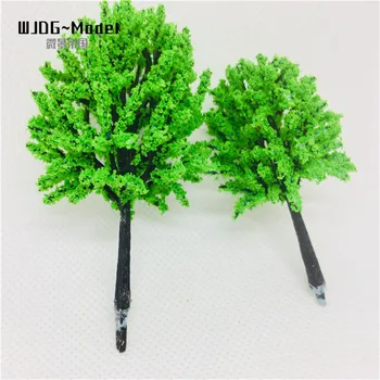 WJDG modell 100Pcs Modell fák Vonat Táj Műanyag Különböző színek testreszabhatók