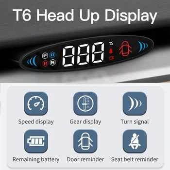  Sebességmérő T6 HUD sebességmérő Head-up kijelző HUD sebesség irányjelző teljesítmény biztonságos vezetés a Tesla Model 3 Y számára