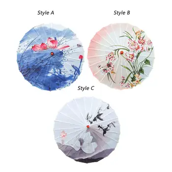 Kínai olajozott papír esernyő dekoratív fotókellékek Ősi táncesernyő esküvőre Cosplay jelmezek Zenei fesztiválok Party