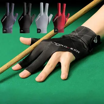 1PCS Three Fingers Snooker kesztyű rugalmassága Bal jobb oldali edzőkesztyű csúszásgátló légáteresztő biliárdkesztyű