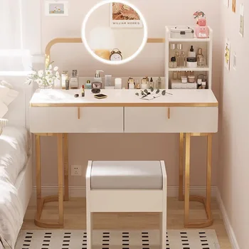 tároló Fésülködő asztalfiók Északi modern európai minimalista sminkasztal Fehér fiókok Lányok Toaletka hálószobabútor