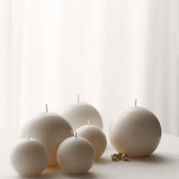 gömb alakú akril gyertyaforma Gyertyakészítő formák gyertyákhoz DIY esküvői aroma gyertyák Házi műanyag penészgolyó Gyertyaforma