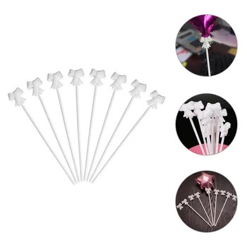 Esküvői fólia léggömbtartók Műanyag ballonrudak Újrafelhasználható party fólia léggömb botok Bowknot Sticks Party esküvői léggömb