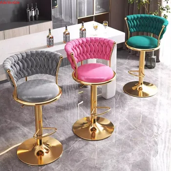 Stílusos lounge bárszék minimalista, kiváló minőségű, modern forgatható Nordic szék állítható kényelmes Barkrukken bútor