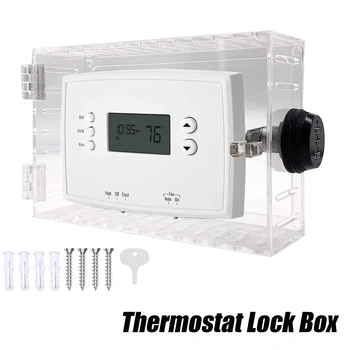  termosztátfedél Nagy univerzális kombinációs zár Átlátszó dobozvédő falra szerelhető akril termosztátvédők biztonsági zárral