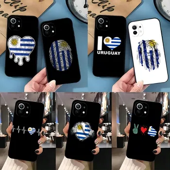 Uruguay nemzeti zászlós telefontok Xiaomi 11T 11X 11 11i 12 12X 10T 10TPro 10S 10Pro Pro Lite Ulltra MIX4 CIVI fekete tok