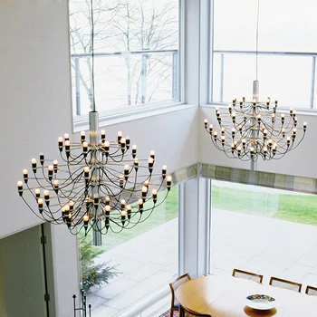 Lépcső pókcsillár nappalihoz hálószoba konyha Bár Nordic Design függőlámpa padlástér dekoráció Gyümölcsfa ág csillár