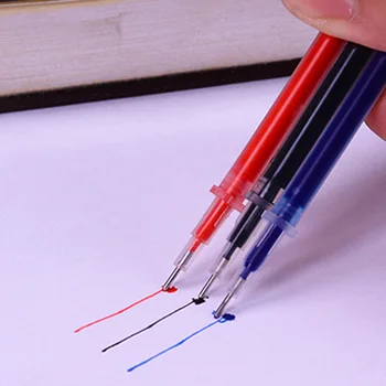 10 db/készlet gél toll utántöltő rudak 0,38 mm fekete kék piros tinta semleges toll mosható fogantyú utántöltő rúd Iskolai kellékek írószerek