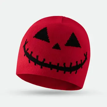 Halloween tök kalap férfiak - nők Halloween sapka kalap kísérteties tök szellem arc sapka kalap meleg gyapjúkötés férfiaknak nők