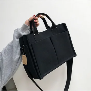 Női táska Nagy kapacitású bevásárlótáskák Designer vászon válltáska Multipocket crossbody táska kézitáska és pénztárca női kuplung