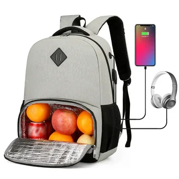 2024 Új hátizsák többfunkciós szigetelés vízálló táska Üzleti laptop hátizsák USB töltőtáska Nylon szabadidős hátizsák