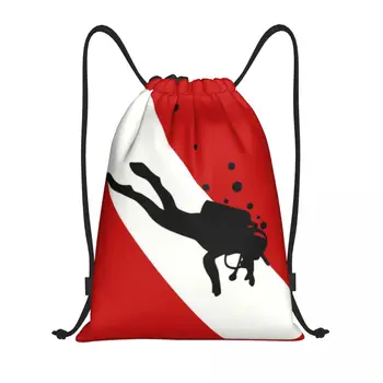 Custom Scuba Dive Flag Bubble húzózsinóros hátizsák táskák Férfi Női könnyűsúlyú búvár Edzőtermi sport zsákcsomag zsákok edzéshez
