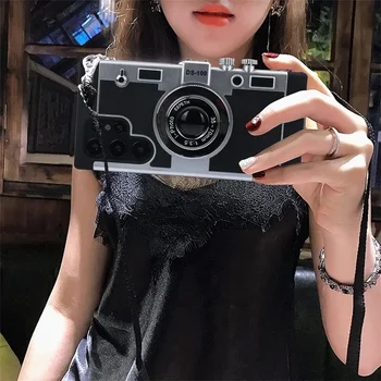 Samsung Galaxy S21 S22 Plus S23 Ultra készülékhez Megjegyzés 20 S23UltraPhone 3D vintage kameratok tok tok Emily zsinórral Párizsban