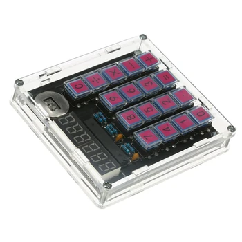 DIY számológép készlet Digitális cső számológép beépített CR2032 gombcella átlátszó tok számológéppel