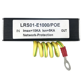 5X 100/1000M POE IP kamera hálózat POE kapcsoló RJ45 és POE túlfeszültség-védő eszköz levezető SPD 1000M