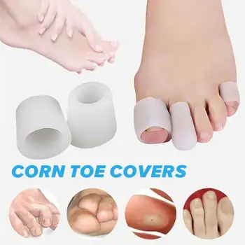 2db szilikon lábujjcső kukorica buborékcsomagolás Callus Care Relief fájdalomvédő gél Ujj lábujjvédő Bunion kalapács lábujj korrekciós merevítő