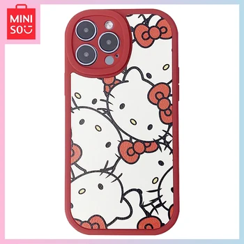 Miniso Hello Kitty Kawaii 14 Iphone11/12Promax rajzfilm 13Pro all-inclusive Xsmax Phone Case lányok születésnapi karácsonyi ajándék